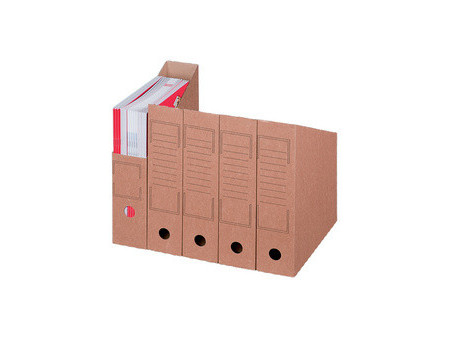 smartboxpro Collecteur vertical à archives, A4, marron