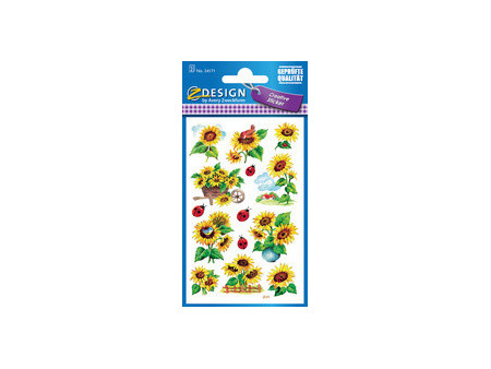 AVERY Zweckform Sticker ZDesign 'tournesols & coccinelles'