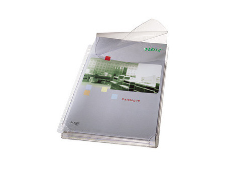 LEITZ Pochette perforée Maxi avec rabat, A4, PVC, grainée