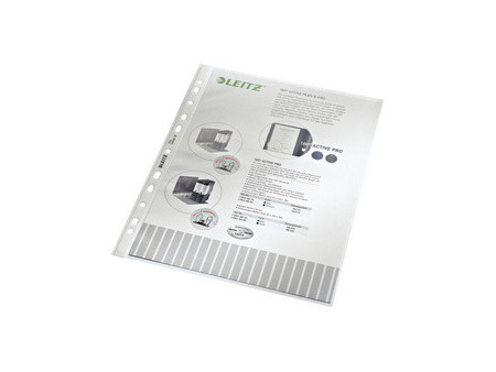 LEITZ pochette perforée, format A4, PP, grainé, 0,09 mm