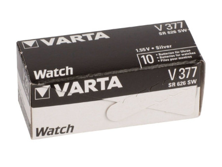 VARTA Pile oxyde argent pour montres, V377 (SR66), 1,55 V