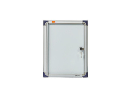 nobo Vitrine, extra plat, fond métal, 2 x format A4