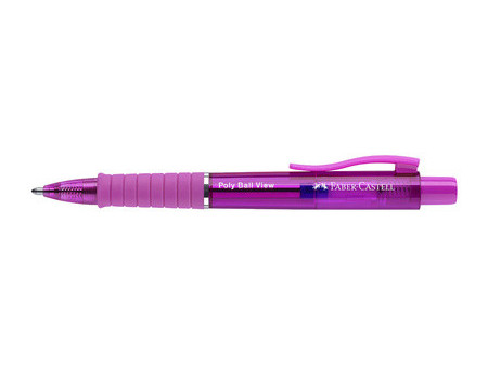 FABER-CASTELL Stylo à bille POLY BALL VIEW, fuchsia