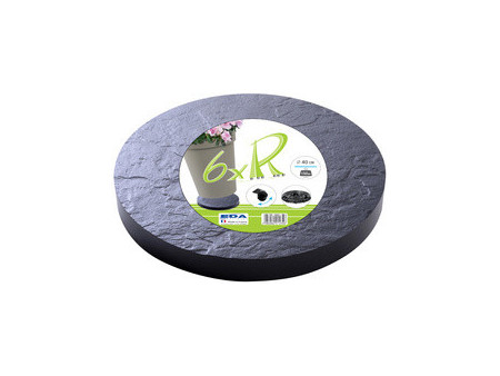 EDA Support à roulettes pour pot, 5 roulettes, aspect pierre