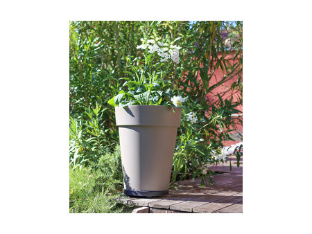 EDA Support à roulettes pour pot, 5 roulettes, aspect pierre