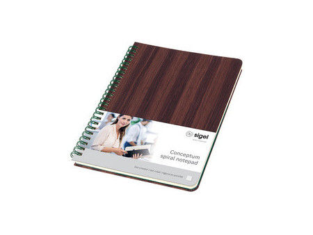 sigel Cahier à spirale Edition Conceptum Nature, A5, bois