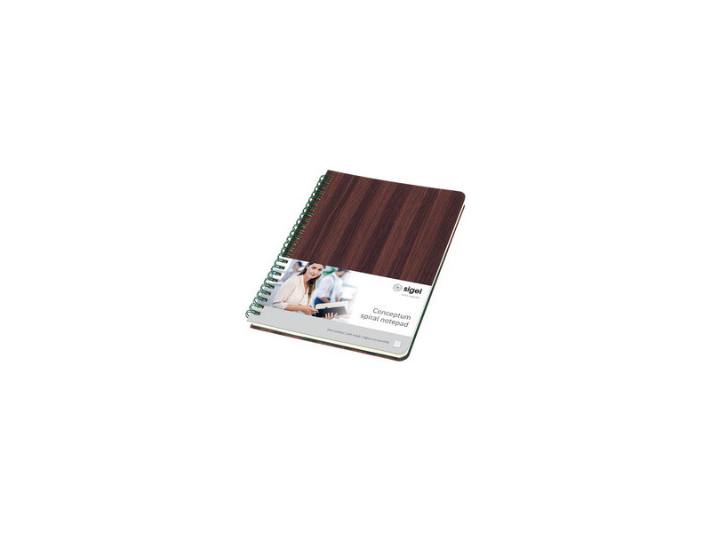 sigel Cahier à spirale Edition Conceptum Nature, A5, bois