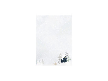 sigel Papier à motif de Noël 'Golden Christmas Night', A4