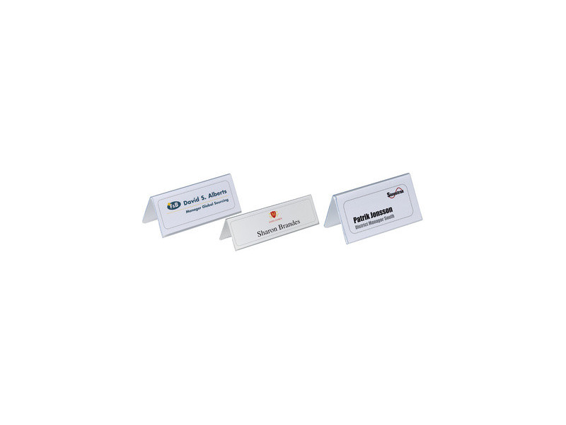 DURABLE Chevalet porte-nom, forme de toit, en carton solide