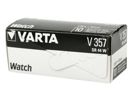 VARTA Pile oxyde argent pour montres, V357 (SR44), 1,55 Volt