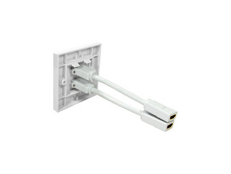 LogiLink Boîte de raccordement, 2 x HDMI, blindé, blanc