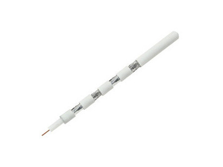 LogiLink Câble coaxial pour satellite, 100 m, blanc