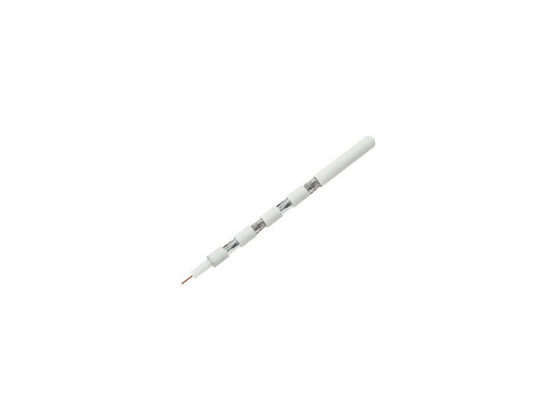 LogiLink Câble coaxial pour satellite, 100 m, blanc
