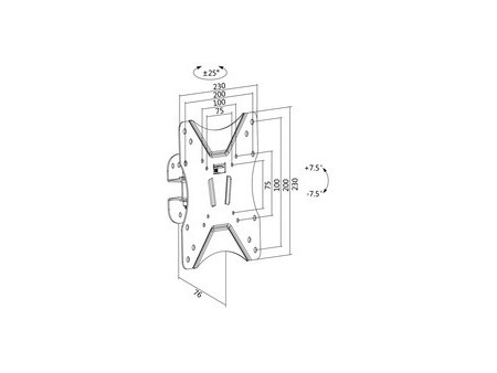 LogiLink Support mural pour TV Full Motion,58,42 - 106,68 cm