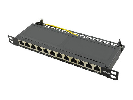 LogiLink Panneau de brassage 10' Cat.6A, 12 ports, gris