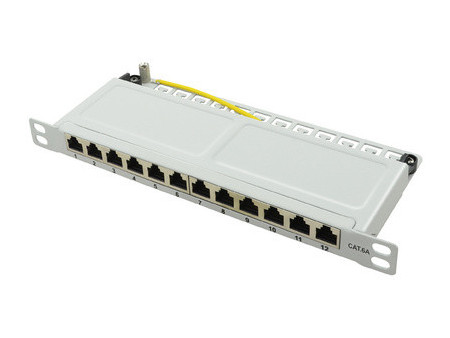 LogiLink Panneau de brassage 10' Cat.6A, 12 ports, gris