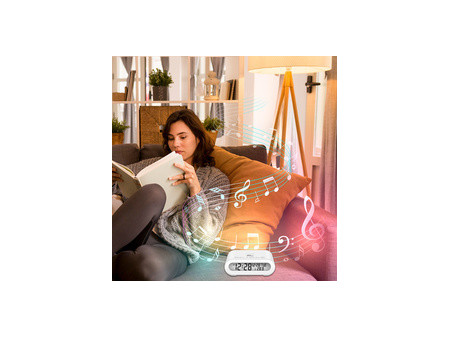 LogiLink Radio-réveil digital avec veilleuse, noir