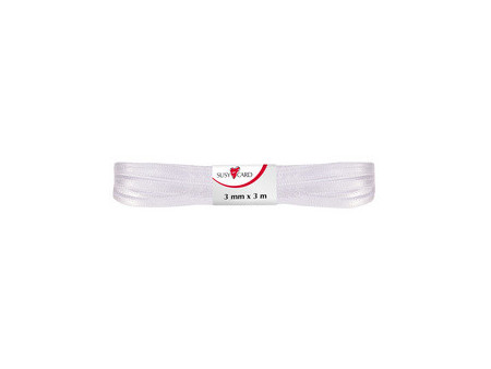 SUSY CARD Ruban cadeau 'double satin', 3 mm x 3 m, bleu