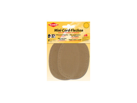 KLEIBER Mini patch thermocollant, fin velours côtelé, bleu