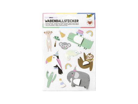 folia Sticker boule en papier JUNGLE