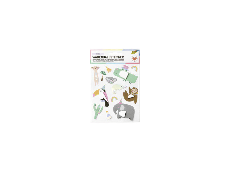 folia Sticker boule en papier JUNGLE