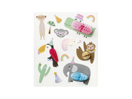folia Sticker boule en papier JUNGLE