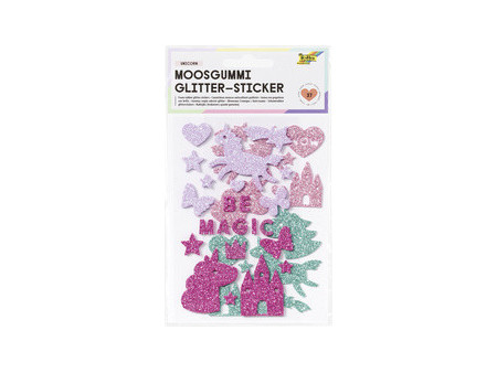 folia Sticker pailleté en caoutchouc mousse 'Unicorn'