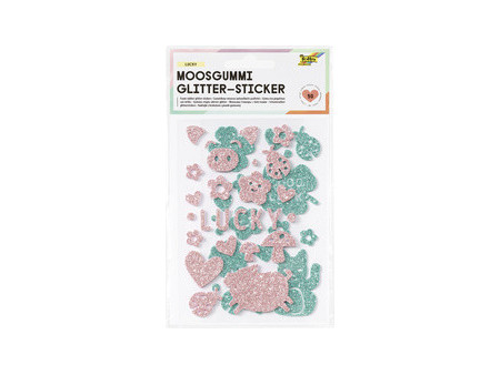 folia Sticker pailleté en caoutchouc mousse 'Lucky'