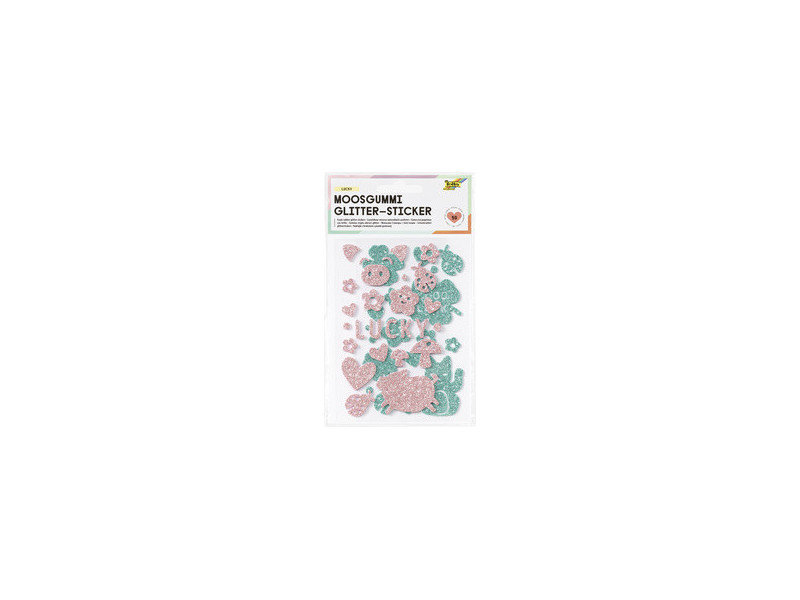 folia Sticker pailleté en caoutchouc mousse 'Lucky'