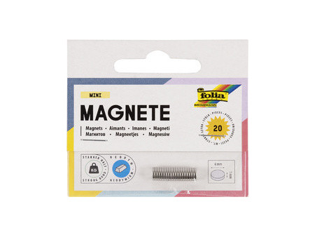 folia Mini-aimant néodyme, diamètre: 6 mm x (H)1 mm, argent