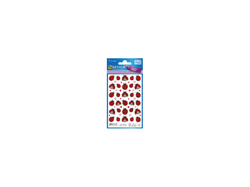 AVERY Zweckform ZDesign Sticker CREATIVE 'coeurs', rouge