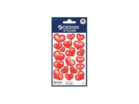 AVERY Zweckform ZDesign Sticker CREATIVE 'coeurs', coloré