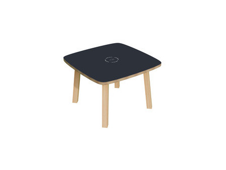 PAPERFLOW Table d'appoint WOODY, en bois massif, jaune