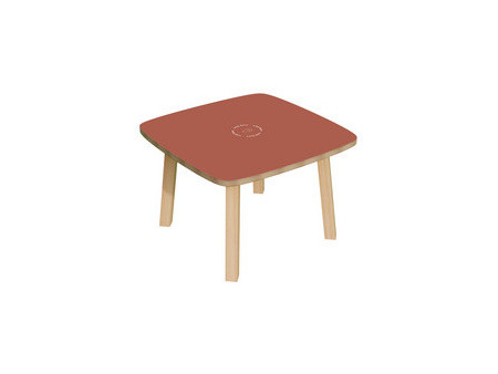 PAPERFLOW Table d'appoint WOODY, en bois massif, anthracite