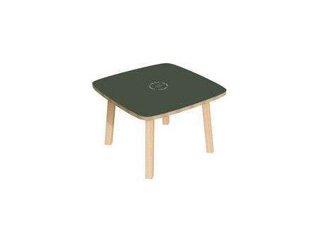 PAPERFLOW Table d'appoint WOODY, en bois massif, anthracite