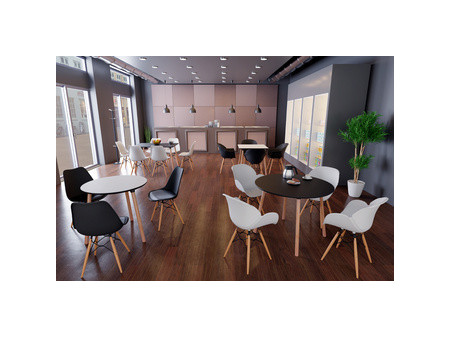 PAPERFLOW Table de bistrot PALOMBA, (L)800 x (P)800 mm, noir