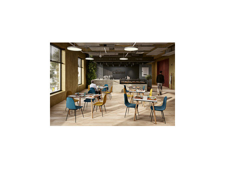 PAPERFLOW Table de bistrot PALOMBA, (L)800 x (P)800 mm, noir