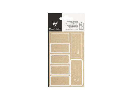 Clairefontaine Etiquettes adhésives 'Rectangle kraft', noir