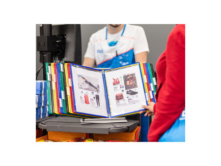 djois by tarifold Kit pupitre métal, avec 30 poches à pivot