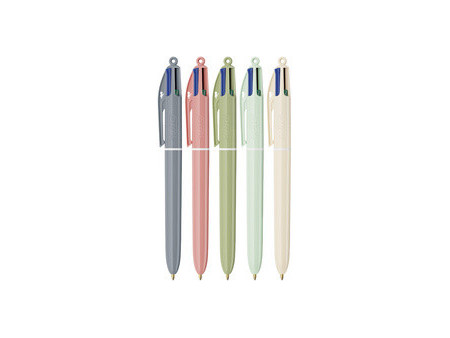 BIC Stylo à bille 4 Colours Mineral Tones, présentoir