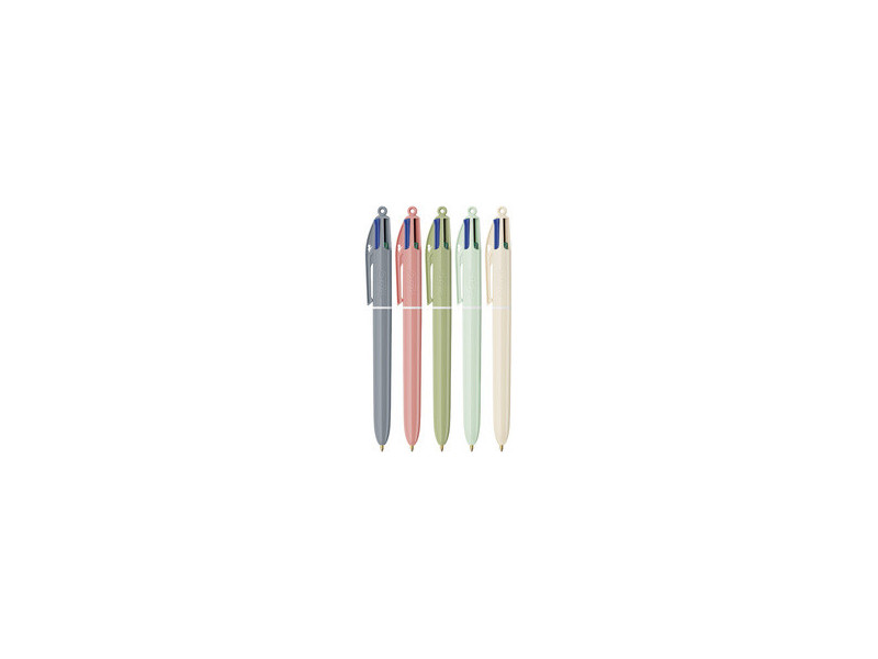 BIC Stylo à bille 4 Colours Mineral Tones, présentoir