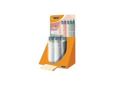 BIC Stylo à bille 4 Colours Mineral Tones, présentoir