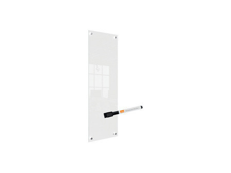 nobo Tableau blanc en verre/bloc-notes, (L)300 x (H)900 mm