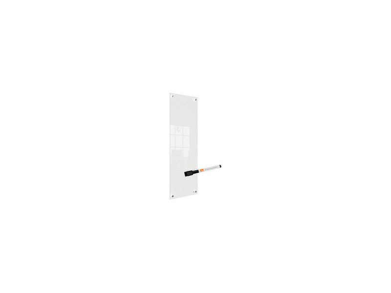 nobo Tableau blanc en verre/bloc-notes, (L)300 x (H)900 mm