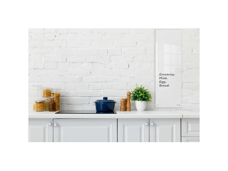 nobo Tableau blanc en verre/bloc-notes, (L)300 x (H)900 mm