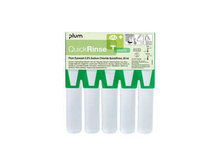 LEINA Ampoule de rinçage oculaire QuickRinse, 5 x 20 ml