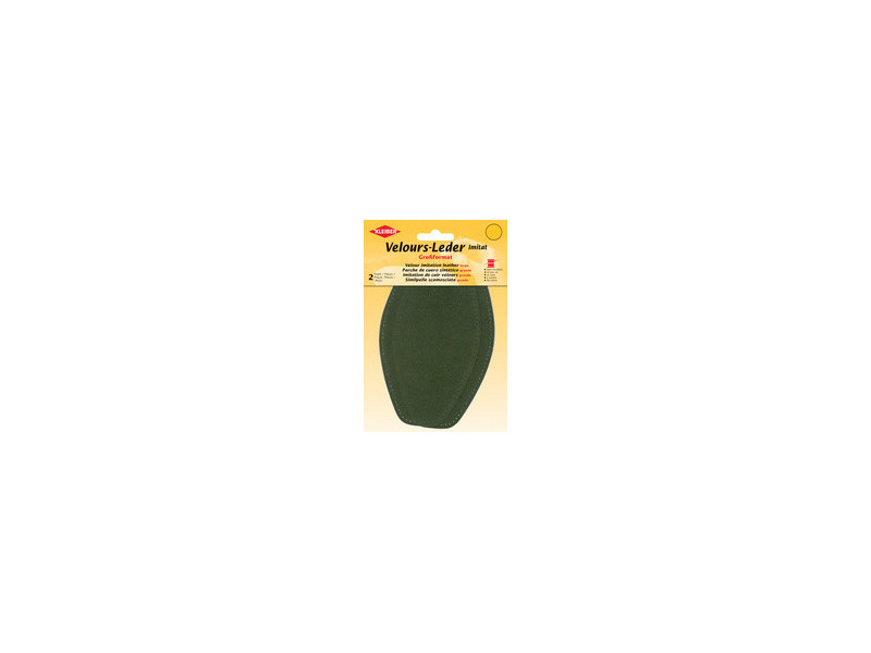 KLEIBER Patch imitation cuir velours, 185x95 mm, bleu foncé