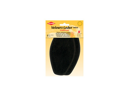 KLEIBER Patch imitation cuir velours, 185x95 mm, bleu foncé