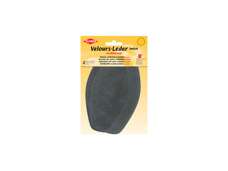 KLEIBER Patch imitation cuir velours, 185x95 mm, sable