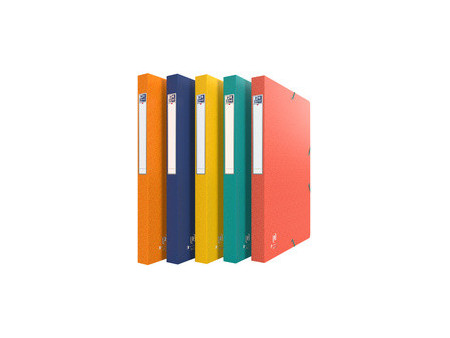 Oxford Boîte de classement Bicolor Recyc+, A4, assorti